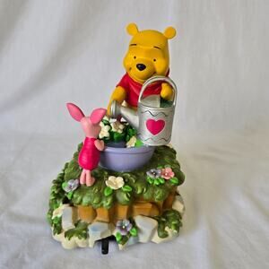 Disney Winnie the Pooh & Piglet Musical Water Fountain Figurine Music Works Read